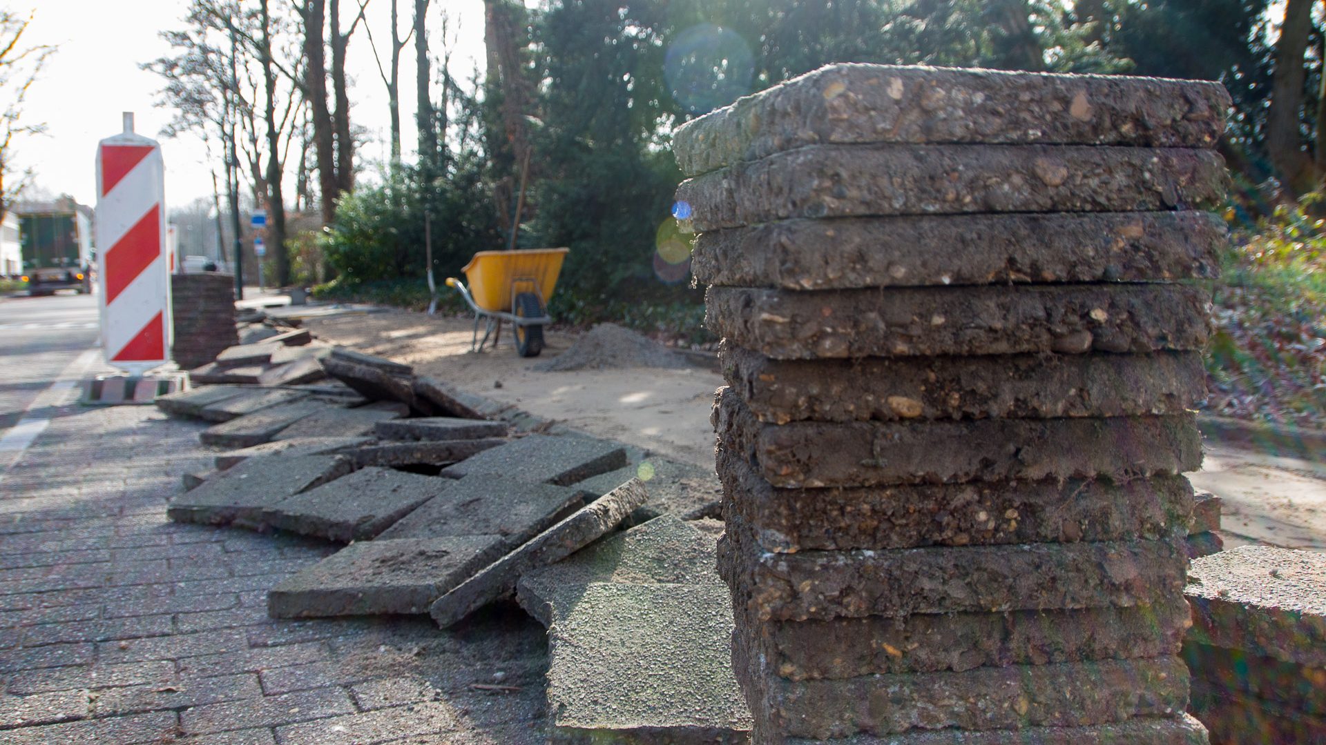 Stoeponderhoud in de Europalaan