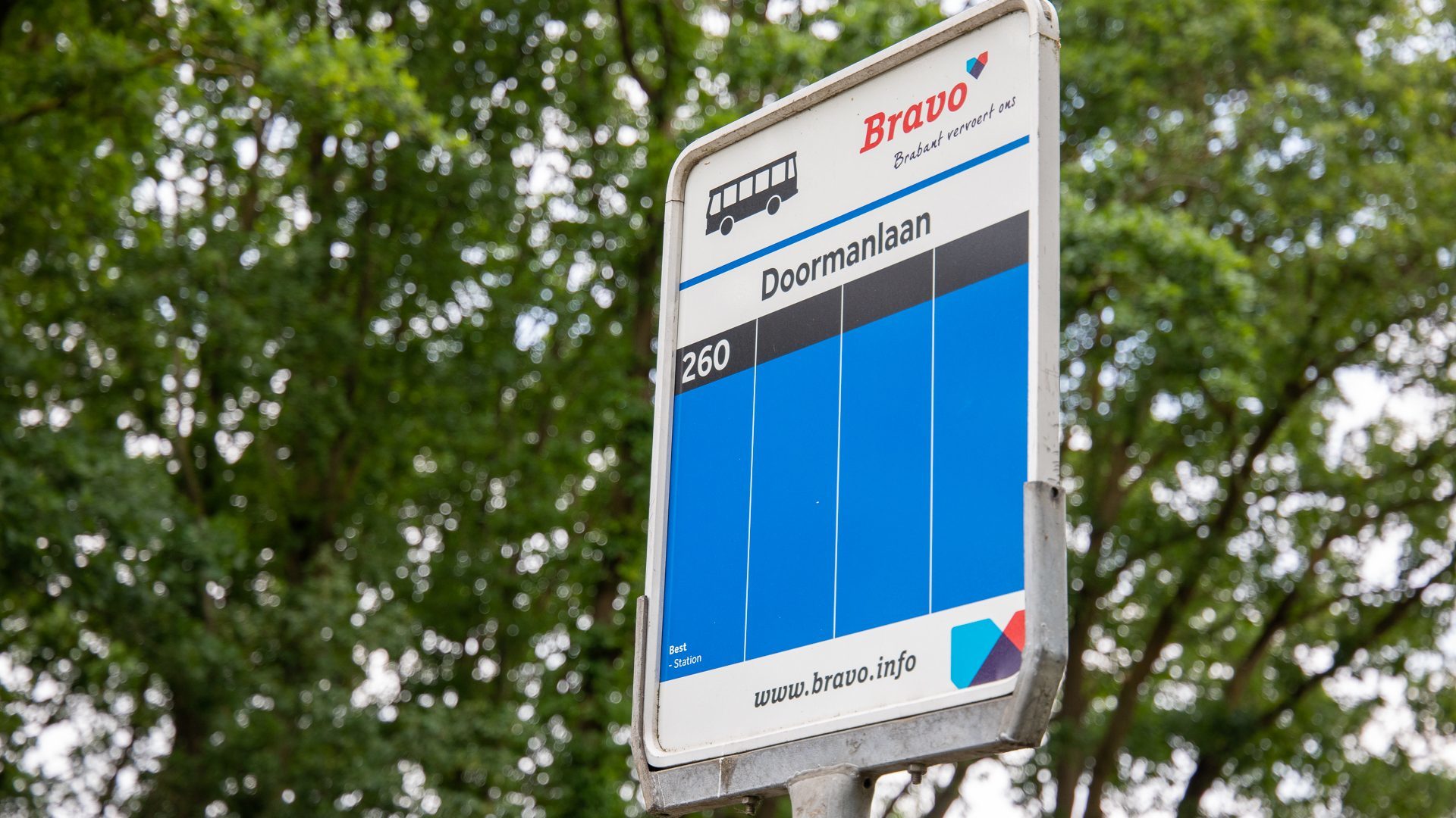 Bushalte bij de Doormanlaan in Breugel