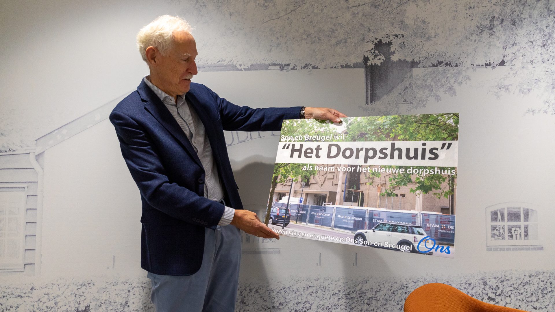 Wethouder Jan Boersma neemt naam 'Het Dorpshuis' in ontvangst