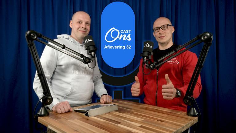 Rutger van der Heijden en Rick Bierens op de set van Onscast